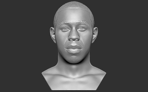 tyler creator bust 3d printing andre nelly ludacris ice cube notorious biggie rapper eminem jay eazy snoop dogg dre kanye diddy west art sculptures 3d print model - Mito3D