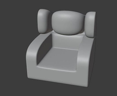 type chaise meubles repos maison réfraction 3d print model - Mito3D