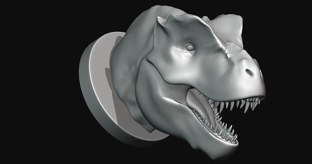 tyrannolophosaur head 3d model printable print dinosaur art sculptures 3d print model - Mito3D