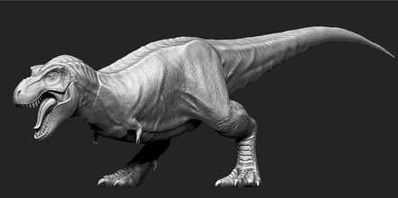 tiranossauro rex diorama dinossauro escultura arte pré histórico criatura fera trex dinossauros rei 3dprint 3dprintable paleontologia estátua predador jurássico extinto jogos brinquedos 3d print model - Mito3D