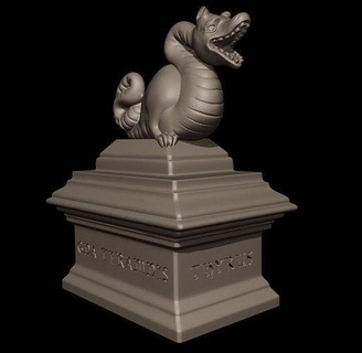 kule Drago di Terni Ejderha Umbria büyü Sanat heykeller 3d print model - Mito3D