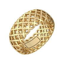 u013 azurblau Ring breit modern stilvoll Gold uartier Schmuck Ringe 3d print model - Mito3D