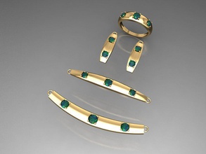 u19 diamante conjunto argolas colar joalheria joias moda ouro Projeto prata anel elegante brilhando gema pulseira brinco pingente safira mulheres Casamento 3d print model - Mito3D