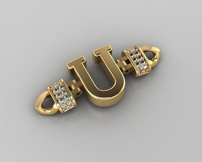 alfabeto braccialetto 3d modello gioielleria argento oro diamante platino nozze sterlina moda bellezza braccialetti 3d print model - Mito3D