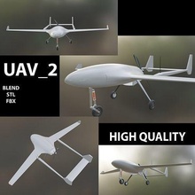 uav 2 model drone plane predator aircraft remote surveillance airplane rc games toys 3d print model - Mito3D