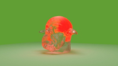 feo hombre naturaleza vaso cara verde rojo Arte agotador personaje esculturas 3d print model - Mito3D