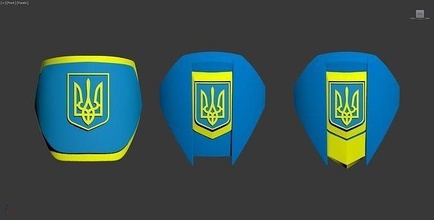 ukraine coat of arms shoulder plate mandalorian coatofarms cosplay shoulderplate armor hobby diy mechanical parts 3d print model - Mito3D