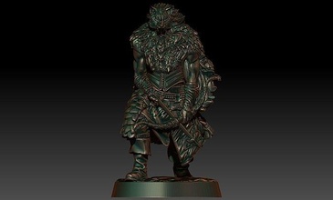 ullr statuette ulr art statue viking god pagan asatru printable figure sculptures 3d print model - Mito3D