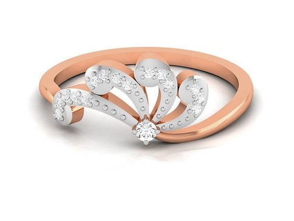 ultra luz wt minimalista mulheres anel 3dm renderiza detalhe jóias imprimível diamante ouro argolas Casamento noivado jóia joalheria peso fino delicado rosa 3d print model - Mito3D