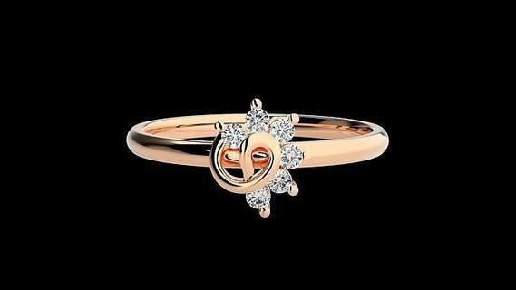 ultra luz wt minimalista mulheres anel 3dm renderiza detalhe argolas Casamento noivado jóias joalheria imprimível rosa ouro jóia fino delicado diamante 3d print model - Mito3D