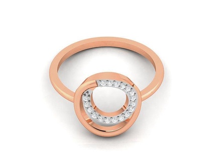 ultra ligero wt minimalista mujer anillo 3dm renders detalle joyería imprimible diamante oro anillos Boda compromiso joya peso Delgado delicado Rosa 3d print model - Mito3D