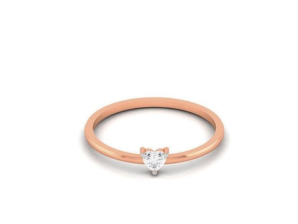 ultra ligero wt minimalista mujer anillo 3dm renders detalle anillos Boda joya diamante imprimible joyería compromiso Rosa oro Delgado delicado solitario 3d print model - Mito3D