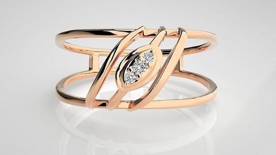 ultra luz wt mulheres anel 3dm stl renderiza detalhes joalheria prata gema jóia peso diamante ouro brilhante noivado Casamento 3d print model - Mito3D