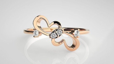 ultra lumière wt femmes bague 3dm stl rend détails poids bijou diamant or brillant engagement bijoux argent mariage 3d print model - Mito3D