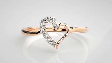 ultra luce wt donne squillare 3dm stl esegue rendering dettagli gioielleria argento gioiello peso diamante oro brillante Fidanzamento nozze 3d print model - Mito3D