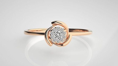 ultra lumière wt femmes bague 3dm stl rend détails bijoux bijou diamant or poids gemme brillant engagement argent mariage imprimable anneaux délicat platine 3d print model - Mito3D