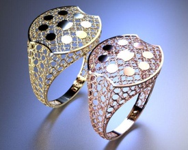 ultra visione argento oro stampa squillare platino stampabile stereoscopico nozze noktamodel gemvision gratuito design gemma fidanzamento diamante jaber anelli gioielleria 3d print model - Mito3D