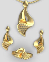 ultra vision gold set silver print jewelry shining luxury platinum pendant printable design noktamodel turkish jewelcad italian free earrings 3d print model - Mito3D