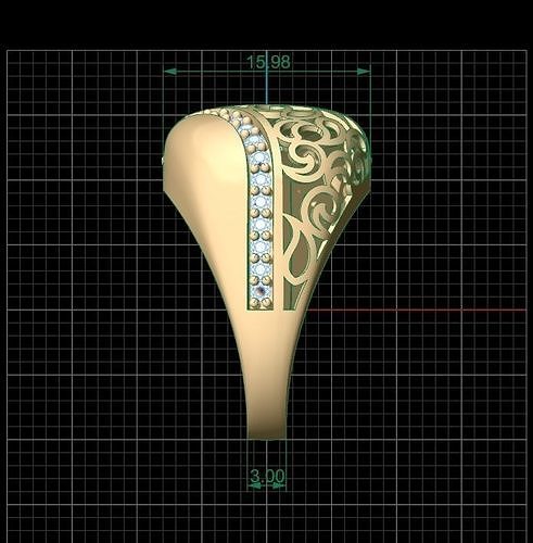 ultra vision mehrstein diamant frauen ring gemvision ultravision schmuck druckbar engagement hochzeit juwel kleidung saphir mode liebe ringe korbweide strauß stein 3D print model - Mito3D