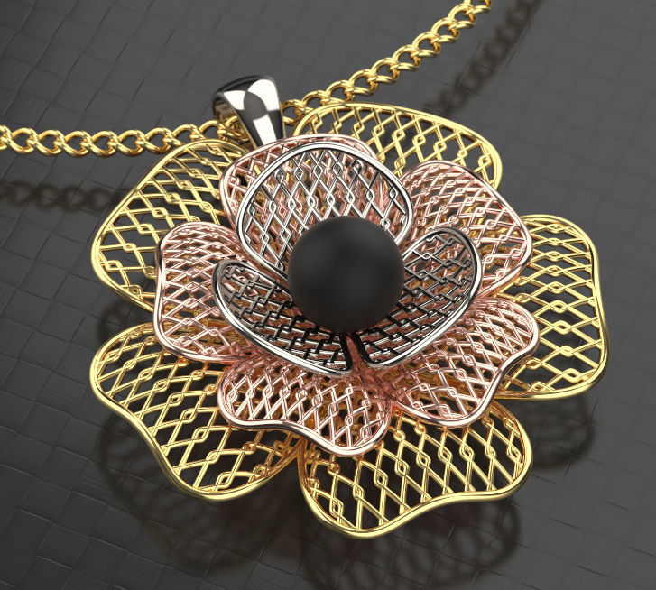 ultra vision necklace 3d design diamond fashion free fusion gemvision gold italian jcad ewel jewelcad jewellery jewelry necklaces noktamodel pisamodel turkish 3D print model - Mito3D