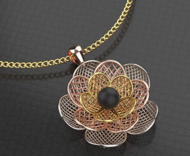ultra vision necklace 3d model silver gold print design diamond fashion free fusion gemvision italian jcad jewel jewelcad jewellery jewelry noktamodel pisamodel ring rings turkish necklaces 3d print model - Mito3D