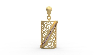 ultra vision pendant 057 gold jewel jewellry jewelry silver printable woman 22k kuwait arab turkish 18k ultravision earrings set pendants 3d print model - Mito3D