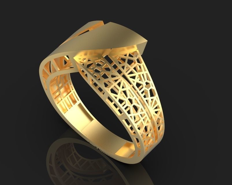 ultra visión anillo plata oro impresión joyería joya imprimible compromiso boda diamante platino diseño brillante lujo precioso anillos 3D print model - Mito3D