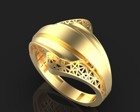 ultra visión anillo plata oro impresión joyería joya imprimible boda compromiso diamante anillos 3d print model - Mito3D