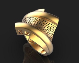 ultra vision ring jewelry gold silver printable diamond jewel wedding engagement fashion jewellery engagem beauty sterling rings 3d print model - Mito3D