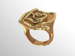 ultra vision de l'anneau 02 bijoux joyau la or d'argent imprimable le diamant l'engagement gem mariage brillant hd bague en livre sterling mode beauté vintag l'habillement les anneaux 3d print model - Mito3D