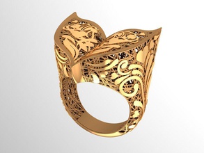 ultra vision ring 04 juwel gold schmuck silber diamant druckbar engagement hochzeit brillant hd kleidung saphir mode schönheit ringe 3d print model - Mito3D