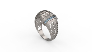 ultra visión anillo 10 oro joya joyería plata imprimible mujer 22k kuwait árabe turco 18k ultravisión anillos 3d print model - Mito3D