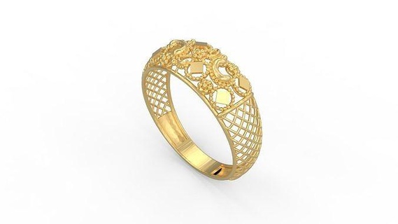 ultra vision ring 224 gold jewel jewellry jewelry silver printable woman 22k kuwait arab turkish 18k ultravision filigree filigre rings 3d print model - Mito3D