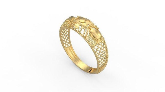 ultra vision ring 226 gold jewel jewellry jewelry silver printable woman 22k kuwait arab turkish 18k ultravision filigree filigre rings 3d print model - Mito3D