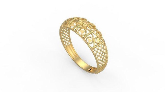 ultra visione squillare 247 oro gioiello gioielleria argento stampabile donna 22k Kuwait arabo Turco 18k ultravisione filigrana anelli 3d print model - Mito3D