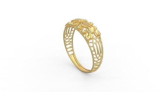 ultra visión anillo 264 oro joya joyería plata imprimible mujer 22k Kuwait árabe turco 18k ultravisión filigrana anillos 3d print model - Mito3D