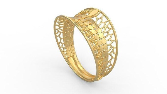 ultra vision ring 305 gold jewel jewellry jewelry silver printable woman 22k kuwait arab turkish 18k ultravision filigree filigre rings 3d print model - Mito3D
