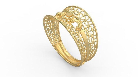 ultra visione squillare 336 oro gioiello gioielleria argento stampabile donna 22k Kuwait arabo Turco 18k ultravisione filigrana anelli 3d print model - Mito3D