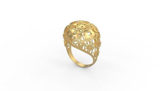 ultra visione squillare 352 oro gioiello gioielleria argento stampabile donna 22k Kuwait arabo Turco 18k ultravisione filigrana anelli 3d print model - Mito3D