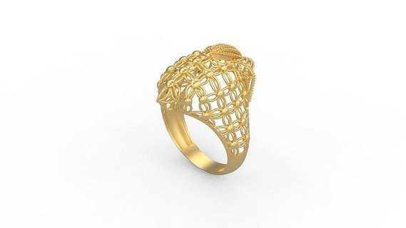 ultra visione squillare 379 oro gioiello gioielleria argento stampabile donna 22k Kuwait arabo Turco 18k ultravisione filigrana anelli 3d print model - Mito3D