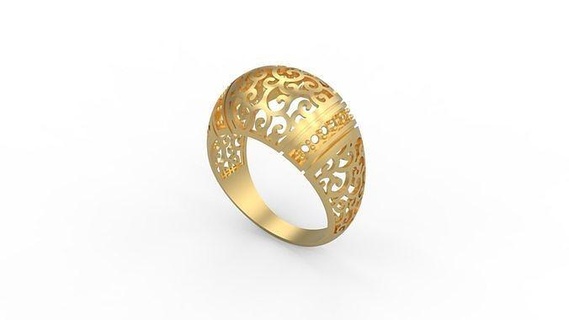 ultra vision ring 382 gold jewel jewellry jewelry silver printable woman 22k kuwait arab turkish 18k ultravision filigree filigre rings 3d print model - Mito3D