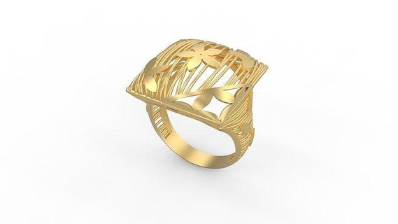 ultra visão anel 395 ouro jóia joalheria prata imprimível mulher 22k Kuwait árabe turco 18k ultravisão filigrana argolas 3d print model - Mito3D