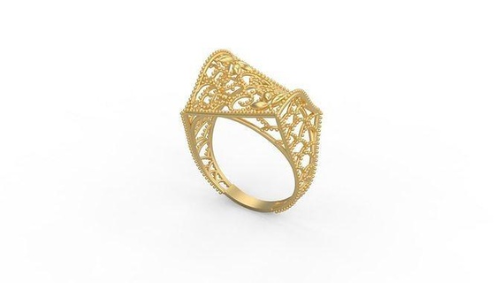ultra vision ring 402 gold jewel jewellry jewelry silver printable woman 22k kuwait arab turkish 18k ultravision filigree filigre rings 3d print model - Mito3D