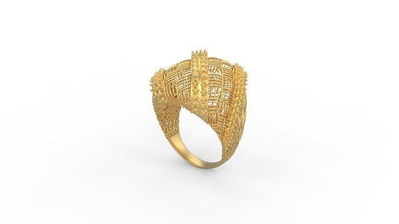 ultra visione squillare 409 oro gioiello gioielleria argento stampabile donna 22k Kuwait arabo Turco 18k ultravisione filigrana anelli 3d print model - Mito3D