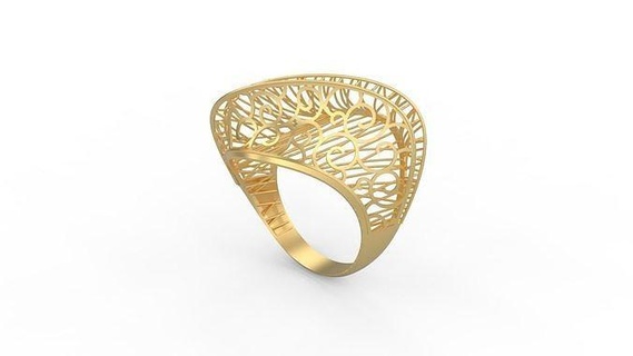 ultra vision ring 421 gold jewel jewellry jewelry silver printable woman 22k kuwait arab turkish 18k ultravision filigree filigre rings 3d print model - Mito3D