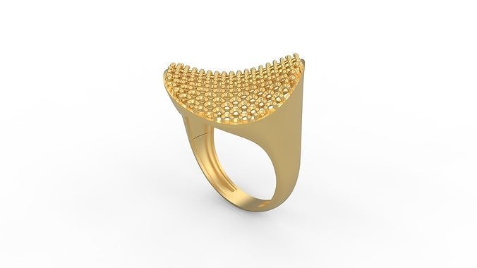 ultra vision ring 435 gold jewel jewellry jewelry silver printable woman 22k kuwait arab turkish 18k ultravision filigree filigre rings 3D print model - Mito3D
