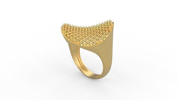 ultra visão anel 435 ouro jóia joalheria prata imprimível mulher 22k Kuwait árabe turco 18k ultravisão filigrana argolas 3d print model - Mito3D
