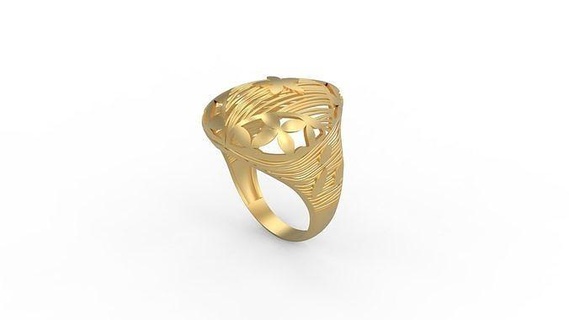 ultra visione squillare 447 oro gioiello gioielleria argento stampabile donna 22k Kuwait arabo Turco 18k ultravisione filigrana anelli 3d print model - Mito3D