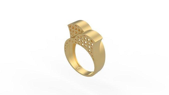 ultra vision ring 478 gold jewel jewellry jewelry silver printable woman 22k kuwait arab turkish 18k ultravision filigree filigre rings 3d print model - Mito3D