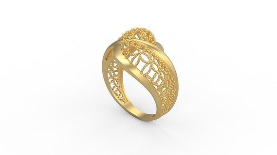 ultra vision ring 491 gold jewel jewellry jewelry silver printable woman 22k kuwait arab turkish 18k ultravision filigree filigre rings 3d print model - Mito3D